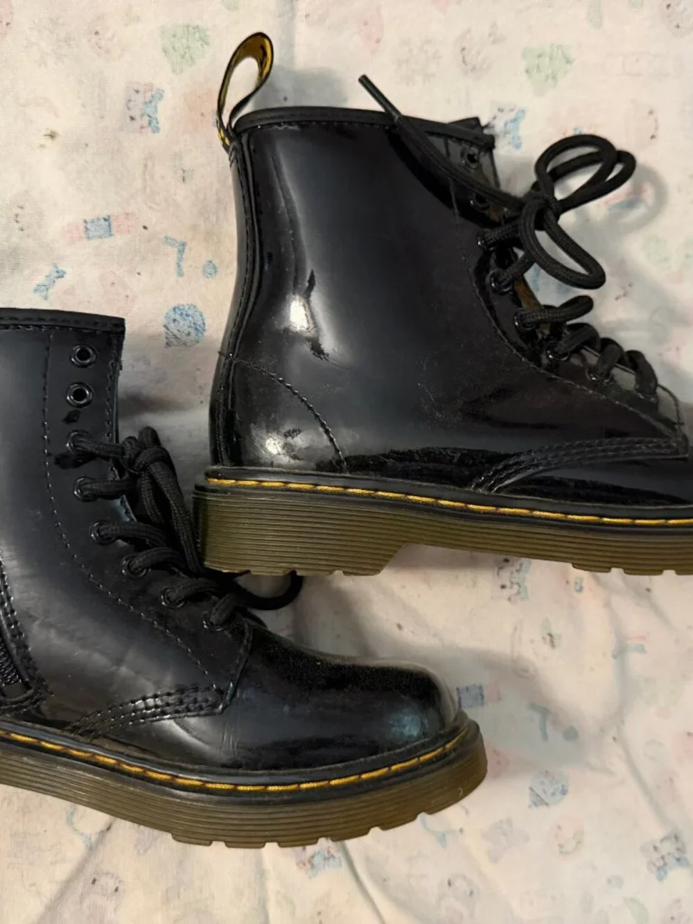 Dr. Marten 1460 Junior Lace Up Boots Patent Leather